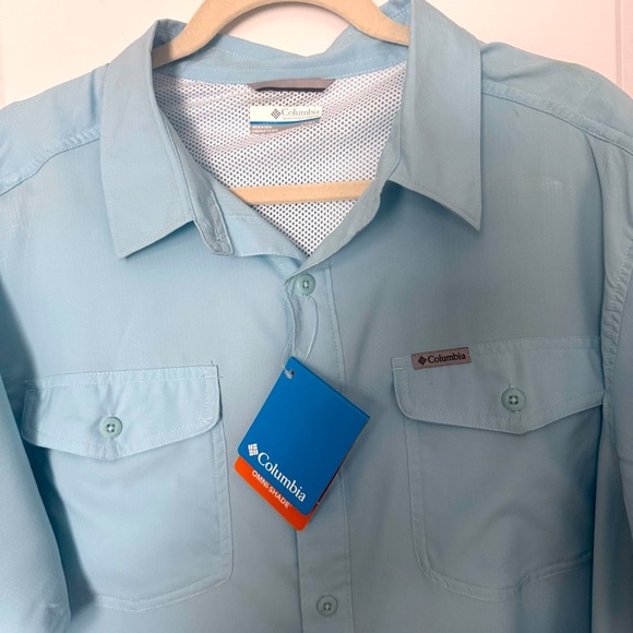 Columbia Utilizer II Men's Light Aqua Blue Short Sleeve Shirt NWT - Picture 3 of 8